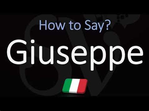 giuseppe pronunciation|english equivalent of giuseppe.